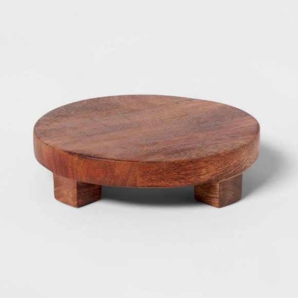 New Target Threshold 6” Mango Wood Wooden Trivet Riser Stand Decor - Picture 3 of 6
